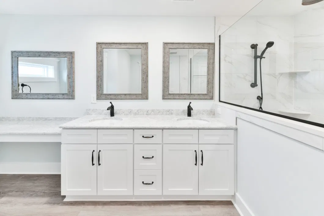 Prima Modern Designer Wooden Bathroom Cabinet Sintered Stone Vanity Countertop LED Mirror Luxury Bath Furniture