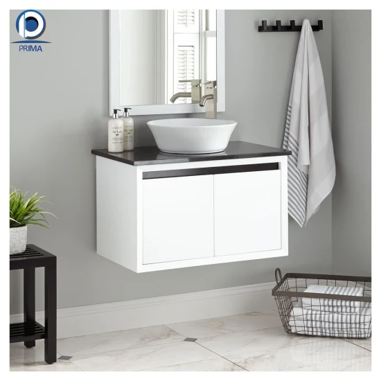 Prima Modern Designer Wooden Bathroom Cabinet Sintered Stone Vanity Countertop LED Mirror Luxury Bath Furniture