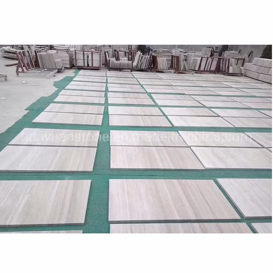 Natural Stone White Wood Vein Marble for Wall/Floor/Countertop Slab Panels for Home/Hotel Decoration
